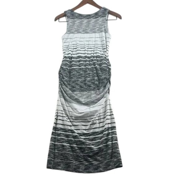 Athleta Black & White Stripe Ruched Dress Women’s Size XS Excellent Condition - Picture 2 of 6